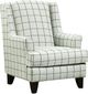 Fusion Furniture Whisper Teal Trouser Glass Accent Chair-0