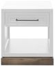 Legends Home Nora Jasmine White End Table with Barnwood Base-0