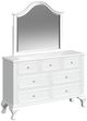 Elements International Jesse White Dresser and Mirror-0