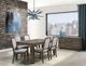 Tomali KASA Slate/Tiffany 52" Rectangular Dining Table with Extension Leaf-1