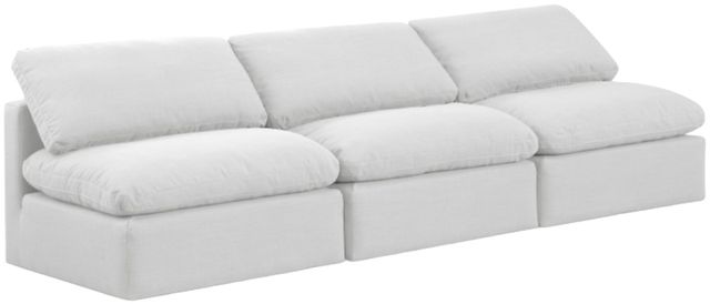 Meridian Furniture Indulge 3-Piece White Sofa-0