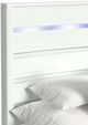 Elements International Tobias White Full Panel Bed with LED-4