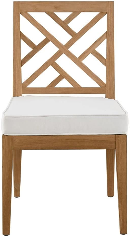 Universal Explore Home™ Customizable Coastal Living Outdoor Chesapeake Fabric/Wooden Side Chair-1