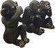 Moe's Home Collection Gold Set Of 3 He Did It Chimps-2