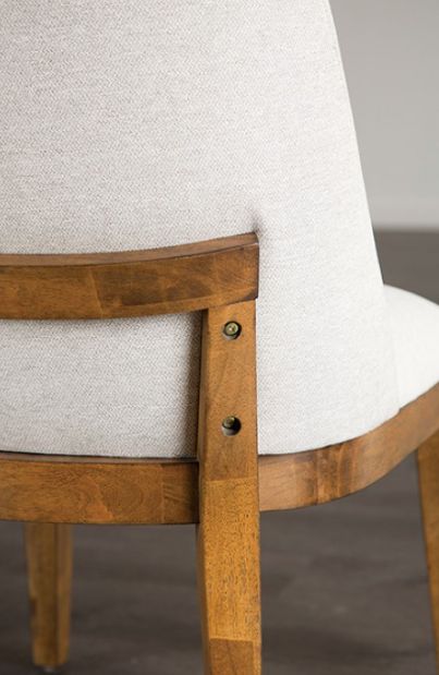 Furniture of America® Mandal 2-Piece Chestnut/White Side Chair-3