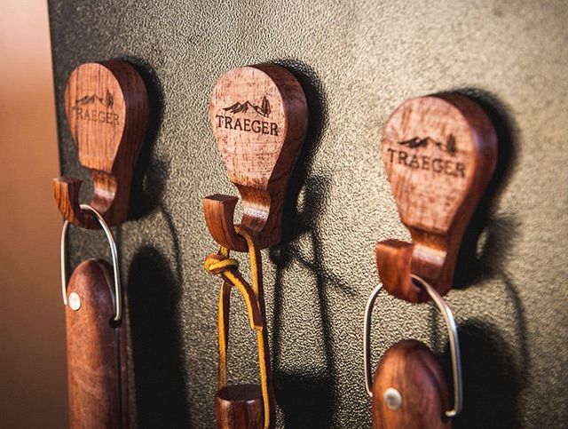 Traeger® 3 Piece Grill Hopper Magnetic Wooden Hooks-3