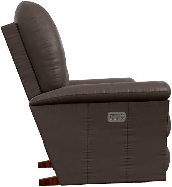 La-Z-Boy® Jasper Dark Brown Leather Power Rocking Recliner with Headrest and Lumbar-2