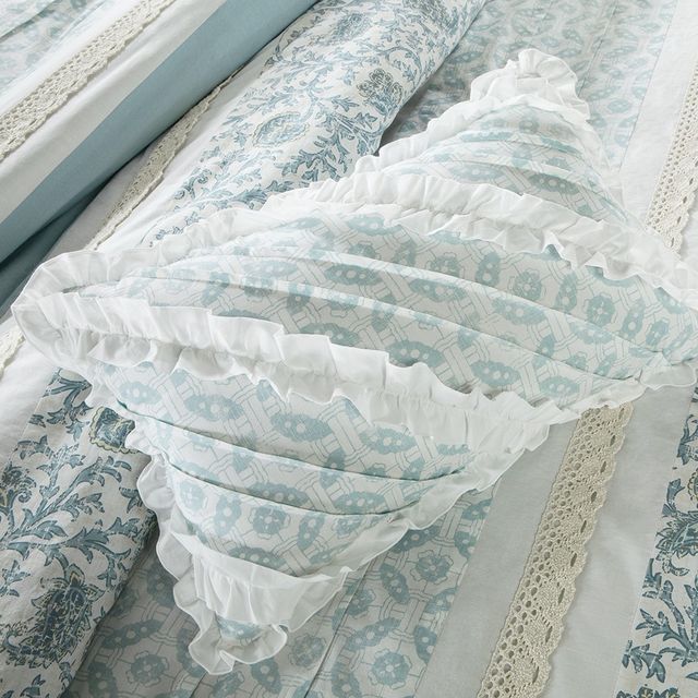Olliix by Madison Park 9 Piece Blue Queen Dawn Cotton Percale Duvet Cover Set-4