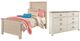 Signature Design by Ashley® Willowton 2-Piece Whitewash Twin Youth Panel Bed Set-0