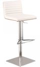 Armen Living Cafe White Adjustable Swivel Bar Stool-0