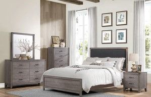 Mazin Furniture Woodrow Brownish Gray Queen Bed-2