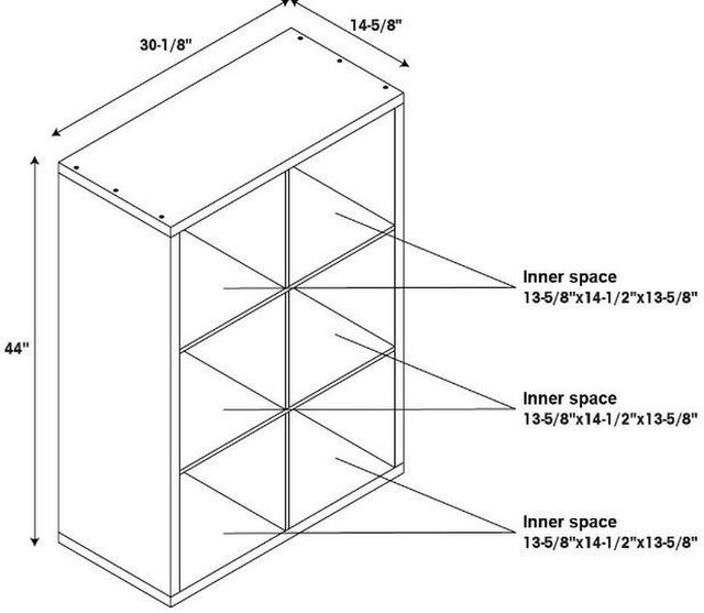 Linon Cody Espresso 6-Cube Storage Cabinet -2