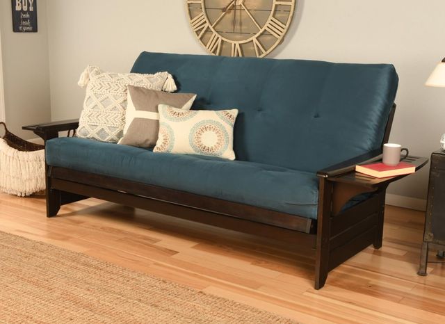 Kodiak Furniture Phoenix Suede Navy/Espresso Full Futon with Mattress-3