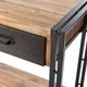 StyleCraft Calvin Natural Console Table with Gray Frame-4