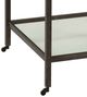 Bassett Mirror Whitman Ivory Square End Table with Bronze Base-3