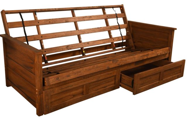 Kodiak Furniture Lexington Weathered Brown Full Futon Frame with Storage-0