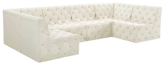 Meridian Furniture Tuft 6-Piece Cream Modular Sectional-0