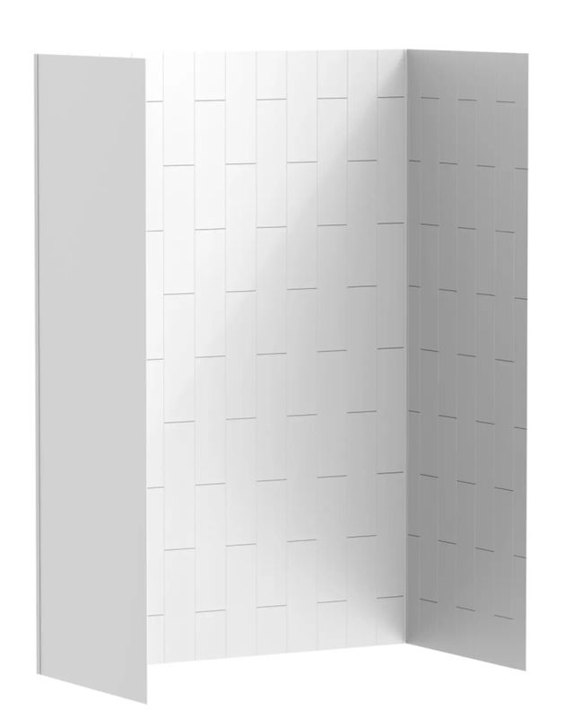 American Standard Aspirations™ White 48" x 36" Vertical Tile Shower Wall Set-0