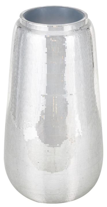 Deco Marche Silver Fiberglass Mosaic Floor Decorative Vase-1