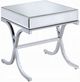 ACME Furniture Yuri Mirrored Top End Table with Chrome Base-0