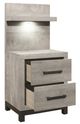 Homelegance® Zephy Light Gray Nightstand with Wall Panel-3