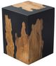 A & B Home Black/Brown Square Stool-1