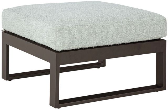 Beachloft Outdoor Ottoman with Cushion - Black/Gray