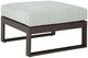 Signature Design by Ashley® Beachloft Black/Gray Aluminum Outdoor Ottoman with Cushion-0