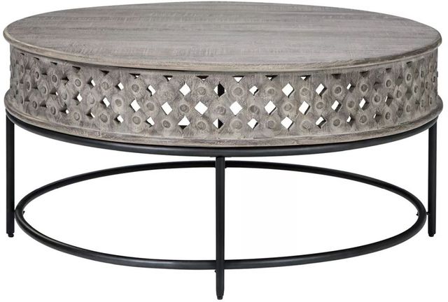 Signature Design by Ashley® Rastella 3-Piece Gray/Black Living Room Table Set-1