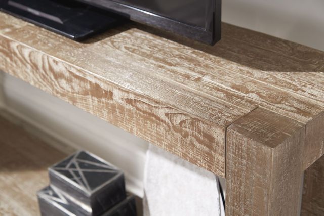 Signature Design by Ashley® Waltleigh Distressed Brown Sofa/Console Table-3