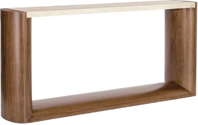 Hooker® Furniture Eleana Beige Console Table with Light Caramel Base-0