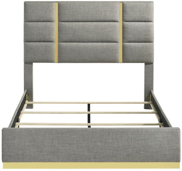 Coaster® Ines Gray Eastern Queen Upholstered Panel Bed-2
