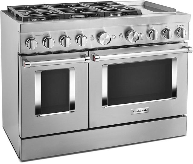 KitchenAid® 48" Stainless Steel Pro Style Dual Fuel Range-3