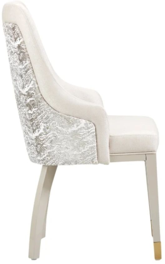 Michael Amini® Carmela Shimmer Ivory Arm Chair-3