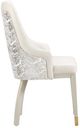 Michael Amini® Carmela Shimmer Ivory Arm Chair-3