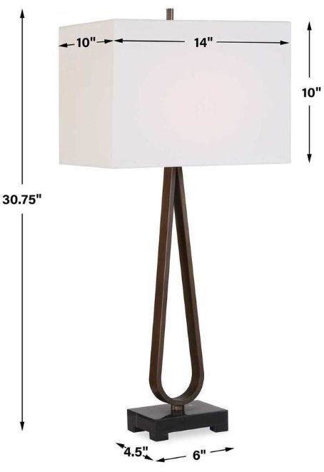 Uttermost® Galloway Dark Bronze Table Lamp-4