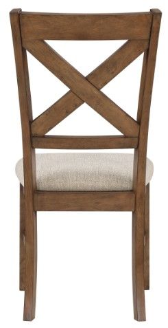 Mazin Furniture Counsil Beige/Cherry Dining Side Chair-3