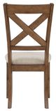 Mazin Furniture Counsil Beige/Cherry Dining Side Chair-3