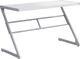 Monarch Specialties Inc. 48"L White and Silver Metal Computer Desk-0