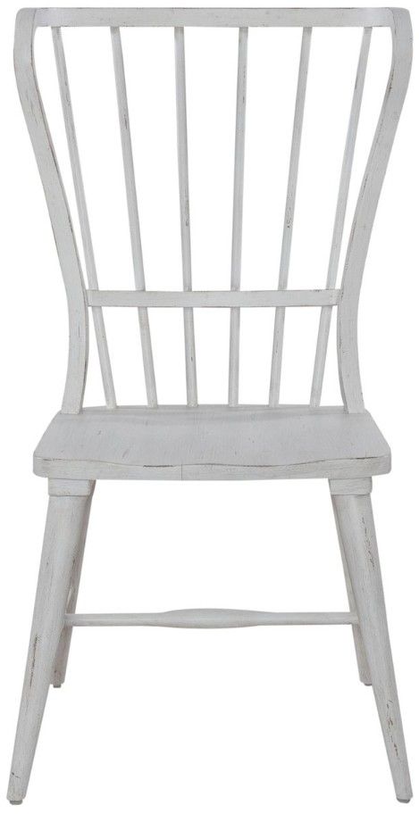 Liberty Furniture River Place Riverstone White Windsor Back Side Chair-2