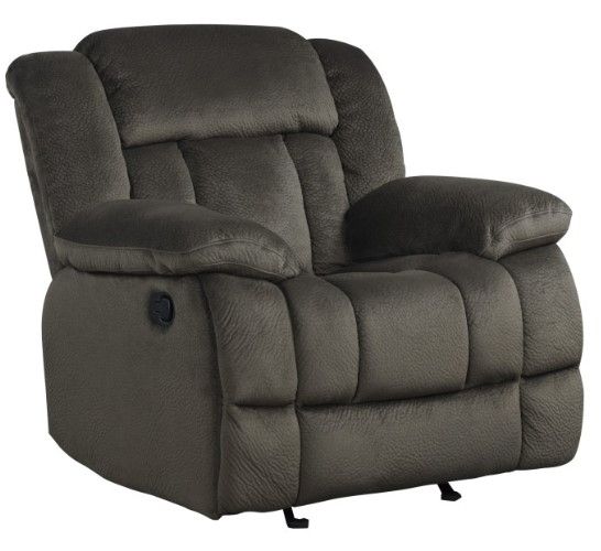 Homelegance® Laurelton Chocolate Manual Glider Recliner-0