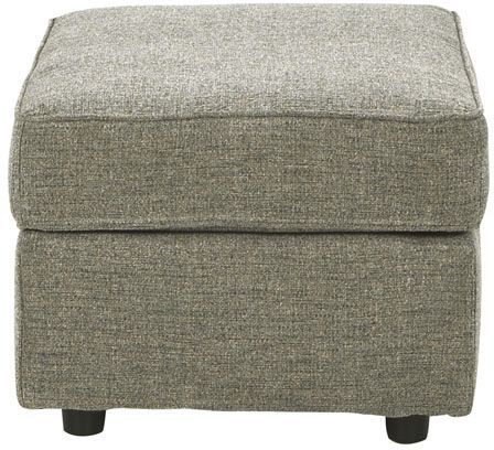 Signature Design by Ashley® Cascilla Light Gray Upholstered Ottoman-2