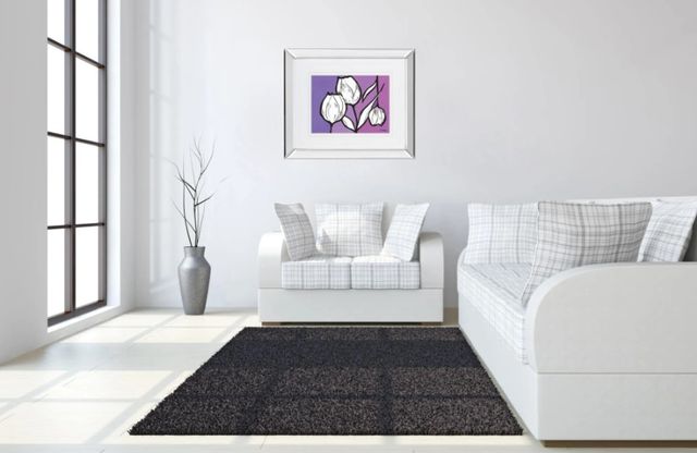 Classy Art Flowers in Unity by Tony Campbell Mirror Framed Wall Art-3