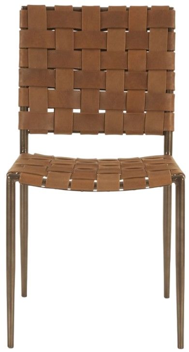 Home Trends & Design Copenhagen Gray Septarian/Tobacco Buffalo Dining Chair-1