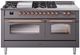 Ilve® Nostalgie II Series 60" Graphite Matte Pro Style Dual Fuel Range-0