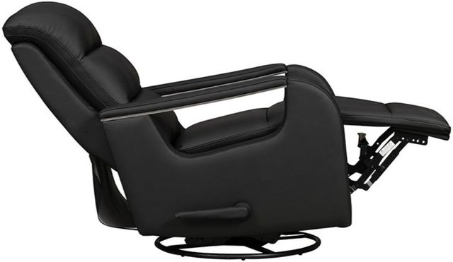 BarcaLounger® Sandhill Troy Onyx Manual Leather Swivel Glider Recliner-1