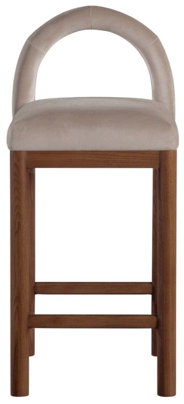 Meridian Furniture Conrad Brown/Taupe Upholstered Counter Stool-1