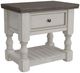 International Furniture Direct Stone Ivory Nightstand-0