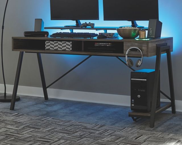 Signature Design by Ashley® Barolli Gunmetal Gaming Desk-4