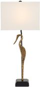 Currey & Company Antigone Antique Brass/Off-White Table Lamp-1